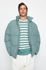 Trendyol Mint Unisex Oversize Fit Stojatý límec Puffer Jacket