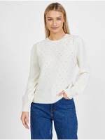 White Women Patterned Sweater with Balloon Sleeves Liu Jo - Women