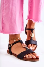 Lightweight sandals for women with Black Carida buckle