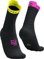 Compressport Pro Racing V4.0 Ultralight Run High Black/Safety Yellow/Neon Pink T1 Futózoknik