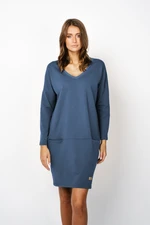 Karina women's tunic with long sleeves - denim