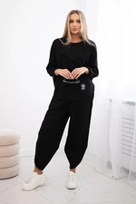 Set Punto Milano winter sweatshirt + pants black