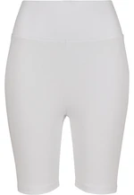 Women's high-waisted cycling shorts white