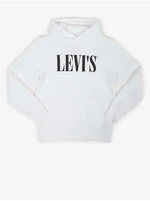 Biela chlapčenská mikina s kapucňou Levi's®