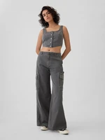 GAP Trousers with pockets Baggy Khaki Cargo - Women's