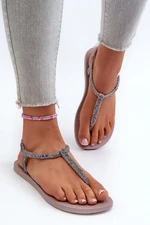 Women's sandals with glitter Ipanema Class Brilha Fem light purple