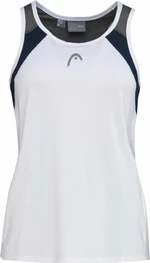 Head Club Jacob 22 Tank Top Women White/Dark Blue L Tenisové tričko