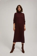 Ribbed turtleneck dress