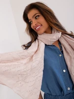 Beige scarf with appliqués