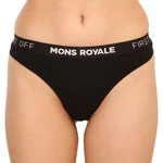 Women's thong Mons Royale merino black