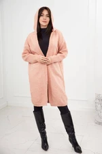 Hooded sweater, dark powder pink