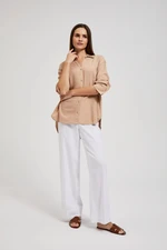 Women's linen shirt MOODO - light beige