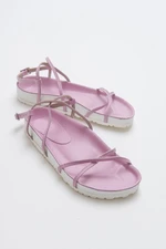 LuviShoes Muse Women's Pink Sandals From Genuine Leather