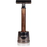 Pandoo Bamboo Safety Razor holiaci strojček + náhradná hlavica 10 ks Slim Handle 1 ks