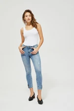 Tight button jeans - blue