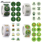 500 Pcs/Roll Saint Patricks Day Paper Stickers Green Clover Paper Decal St. Patrick's Day Self-adhesive Sealing Label Sticker