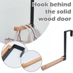 Foldable Wooden Hooks Over The Door Home Organizer Rack Accessories Towel Hanging Holder Clothes Hat Bathroom Coat Door Han C6U4