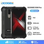 DOOGEE S58 Pro Waterproof Rugged Phone IP68/IP69K 5180mAh Smart Phone 5.71"FHD+Display 6GB+64GB Android 10 NFC Smartphone