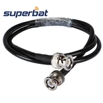 Superbat RF coaxial coax BNC Male to BNC Male Connector Pigtail Jumper RG58 Extension Cable Ham Radio Antenna Cable Assembly