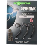 Korda návazec Spinner hook sections Kurv Barbless vel.6