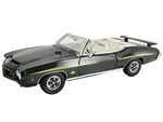 1971 Pontiac GTO Judge Convertible Laurentian Green Metallic with Graphics and White Interior Limited Edition to 252 pieces Worldwide 1/18 Diecast Mo