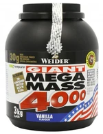 WEIDER Gainer Giant Mega Mass 4000,  - vanilka 3000 g