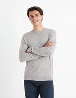 Grey men's wool sweater Celio Semerirond