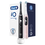 Oral-B iO6 Duo Series Black/Pink Sand Extra Handle elektrický zubní kartáček 2 ks