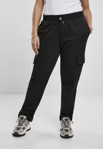 Women's Cargo Terry Pants Black