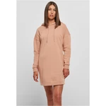 Women's Amber Colored Organic Oversized Terry Hooded Dress