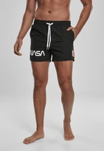 Black swimsuit with NASA Worm logo