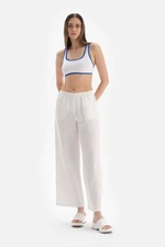 Dagi White Linen Pants