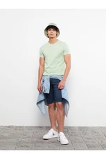 LC Waikiki Lcw Casual Crew Neck Short Sleeved Basic Combed Combed Men's T-Shirt.