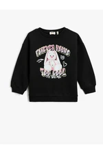 Koton Rabbit Printed Sweatshirt Long Sleeve Crew Neck Raised