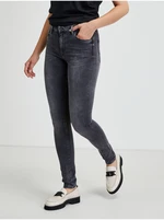 Tmavě šedé dámské slim fit džíny Pepe Jeans Regent - Dámské