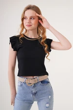 Bigdart 0430 Knitted Blouse - Black