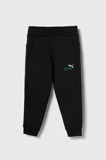 Dětské tepláky Puma ESS+ 2 Col Logo Pants FL cl B tmavomodrá barva, s potiskem