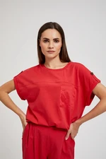 Women's T-shirt with pocket MOODO - red