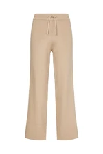 Tommy Hilfiger Trousers - SOFT RIB WIDE LEG PANT beige