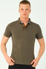 T8582 DEWBERRY MEN'S T-SHIRT-DARK KHAKI-2