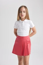 DEFACTO Girl's Gabardine Red Skirt