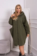 Oversize insulated sweatshirt in khaki color