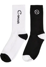 Zodiac Socks 2-Pack černo/bílá rakovina