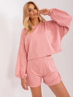 Dusty pink tracksuit with sweatshirt