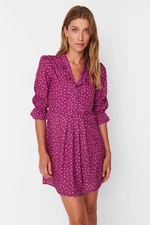 Trendyol Purple Woven Polka Dot Woven Dress