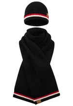 Lonsdale Unisex scarf and beanie set