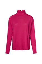 Tommy Hilfiger Sweater - JAKAYLA HIGH-NK SWTR pink