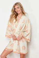 Trendyol Multi-Colored Galaxy Pattern Viscose Woven Dressing Gown