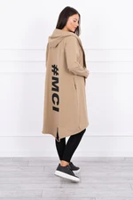 Oversize camel cardigan