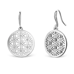 CRYSTalp Módne náušnice s kryštálmi Flower of Life 40086.CRY.R